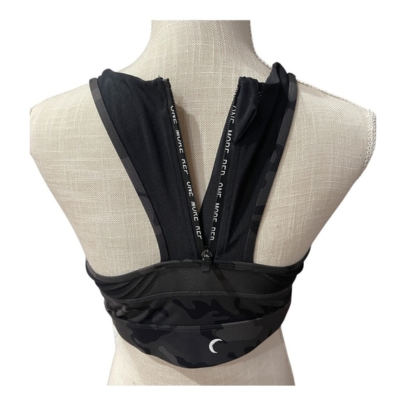 Zyia Active Camouflage Black Racerback Sports Bra Removable Pads Women’s size XL - Picture 4 of 14